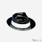 Black Gangster Hats<br>1 dozen